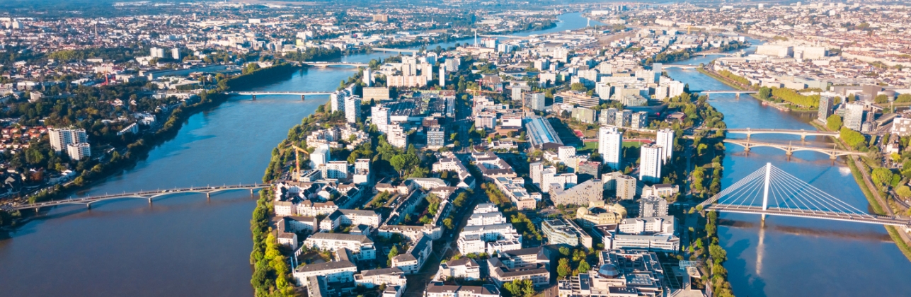 vue aérienne de Nantes
