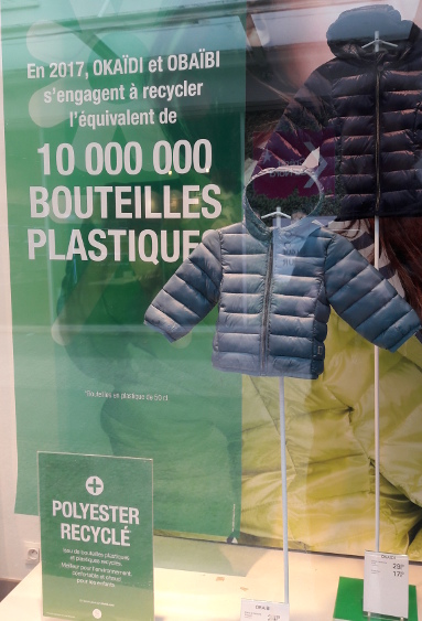 Okaïdi conçoit des doudounes avec du plastique recyclé